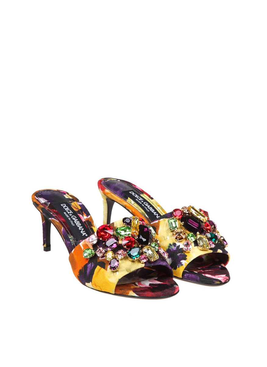 Сандали с декоративни кристали Dolce&Gabbana